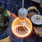 LED Žarnica SEGULA Floating Globus 150 Zavita Smokey Siva
